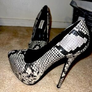 Snake skin heels
